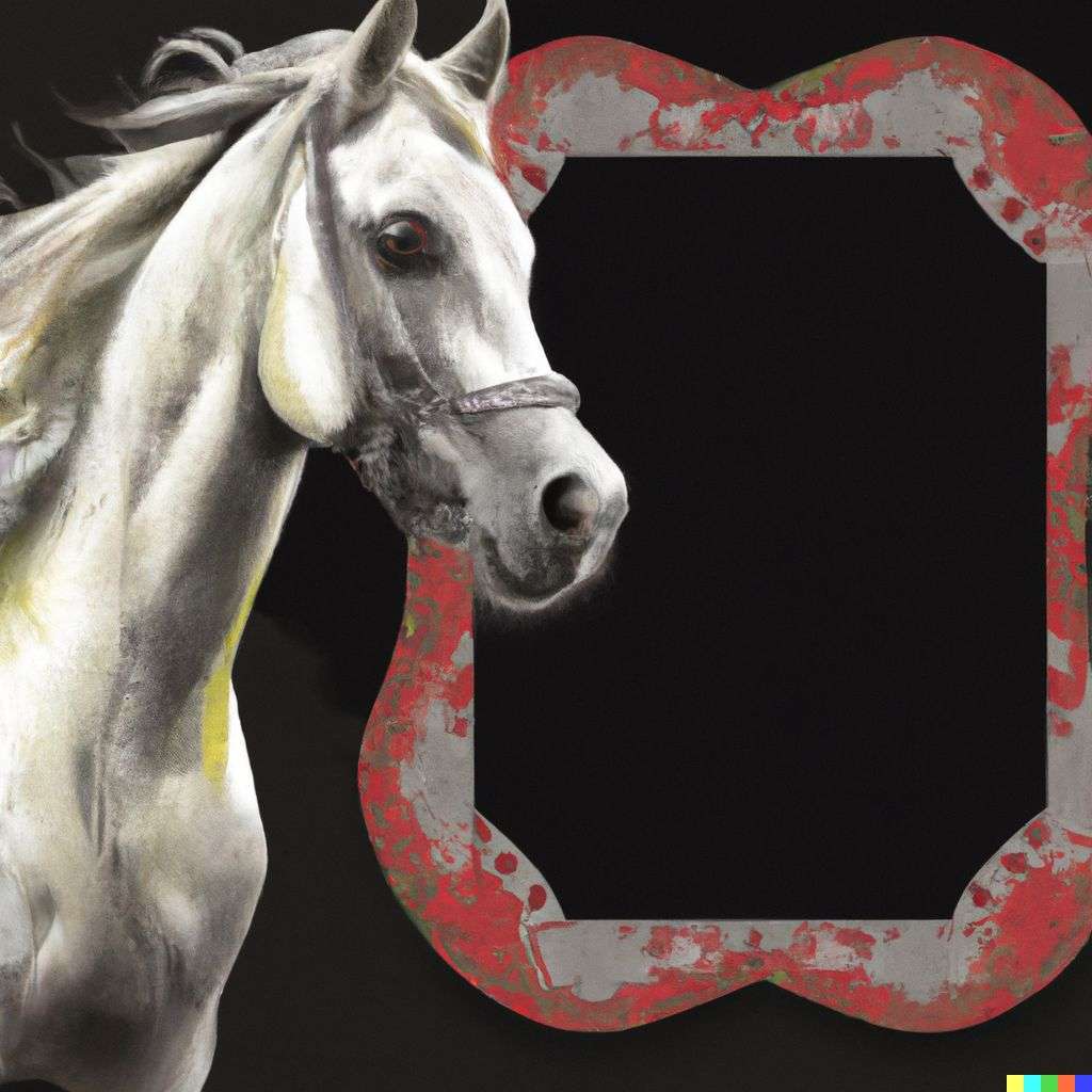 a horse, book cover art
